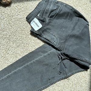 MENS black/grey distressed skinny jeans